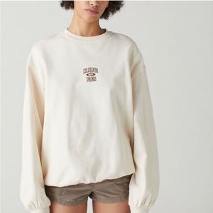 urban outfitters, Colorado springs crewneck in color tan/cream. size = medium